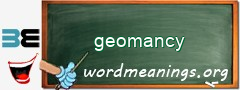 WordMeaning blackboard for geomancy